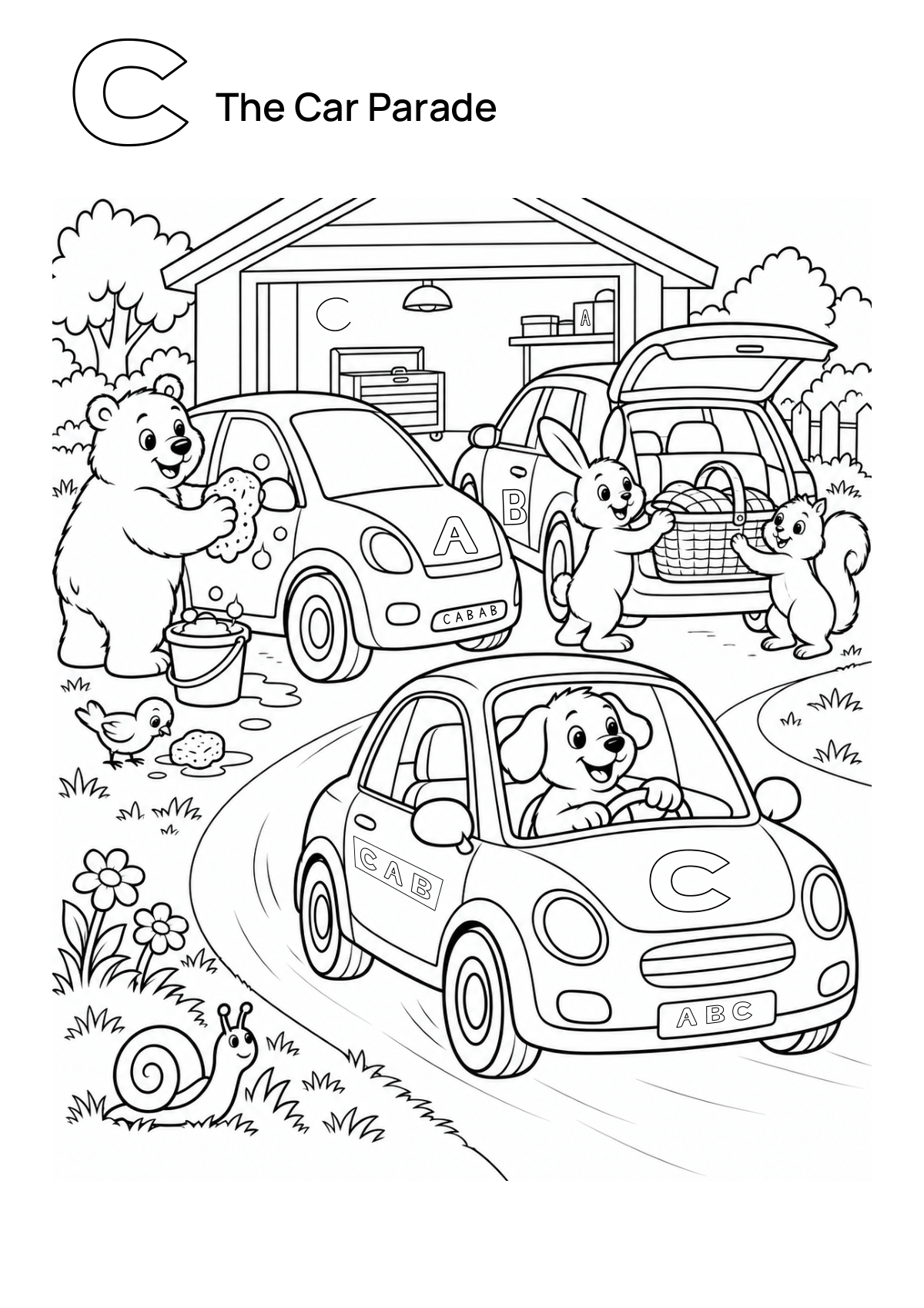 The Car Parade printable preview