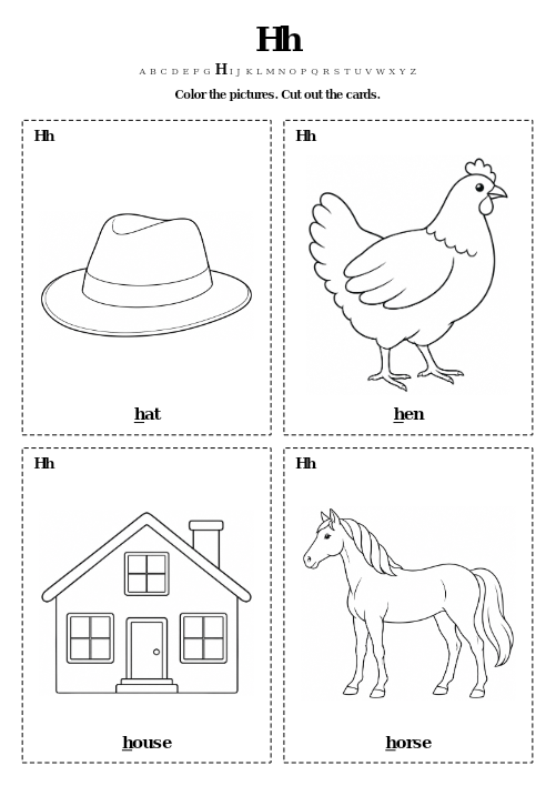 Hh Color and Cut Cards printable preview