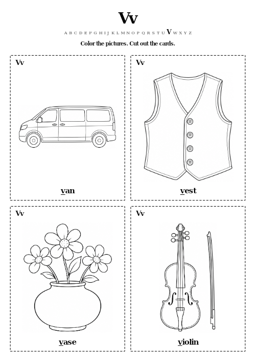 Vv Color and Cut Cards printable preview