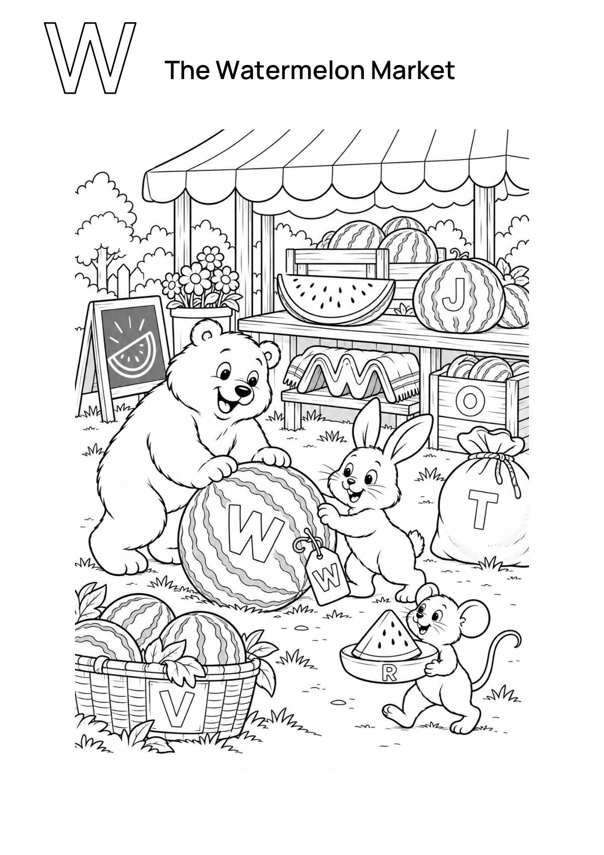 The Watermelon Market printable preview
