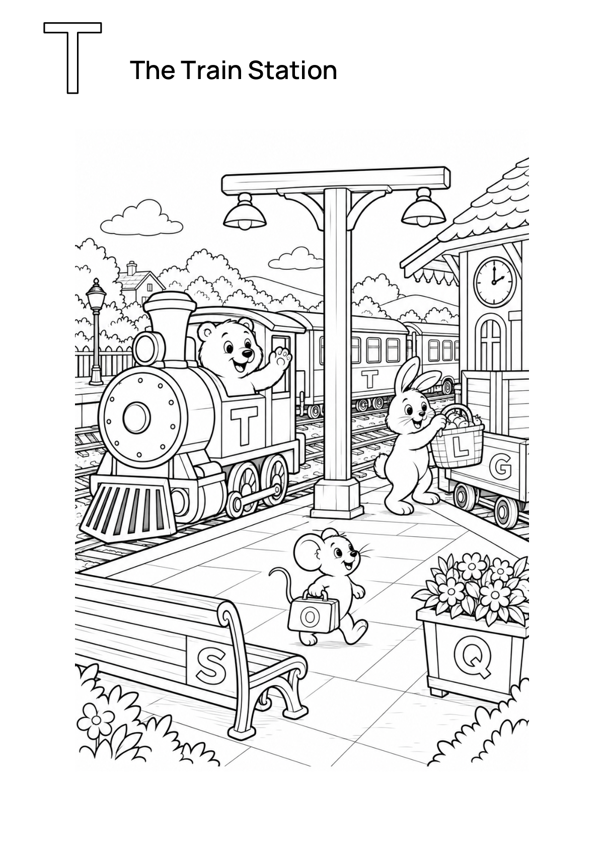 The Train Station printable preview