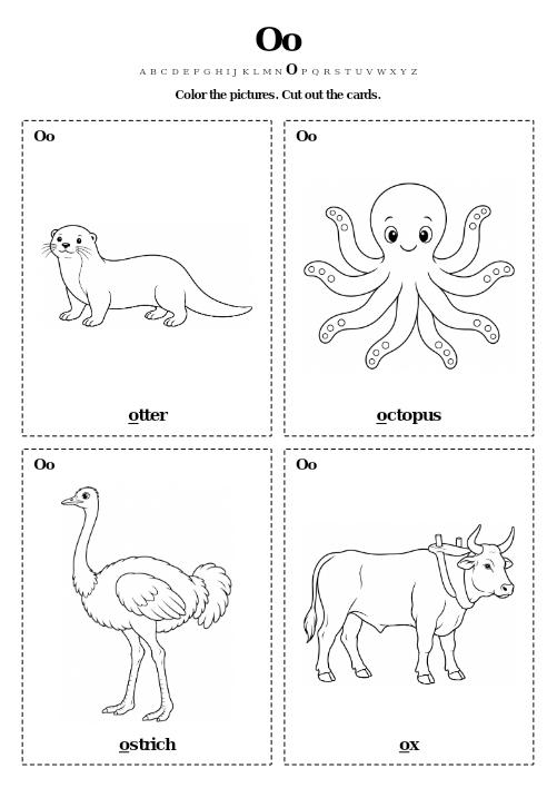 Oo Color and Cut Cards printable preview