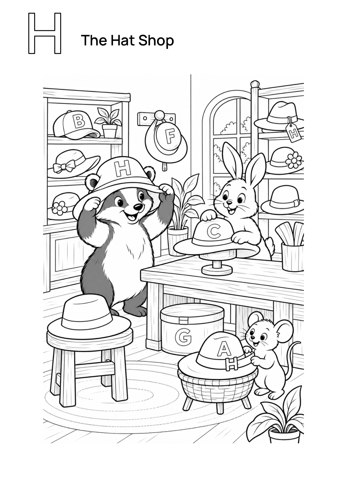 The Hat Shop printable preview