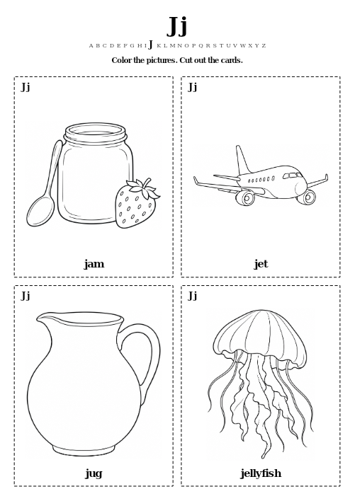 Jj Color and Cut Cards printable preview
