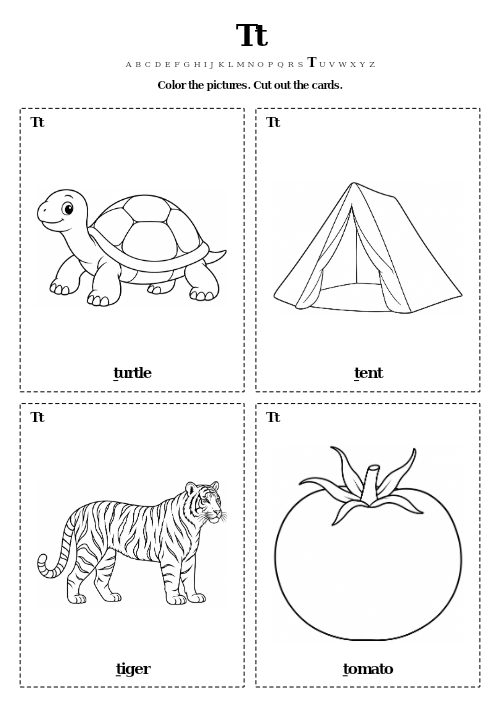 Tt Color and Cut Cards printable preview